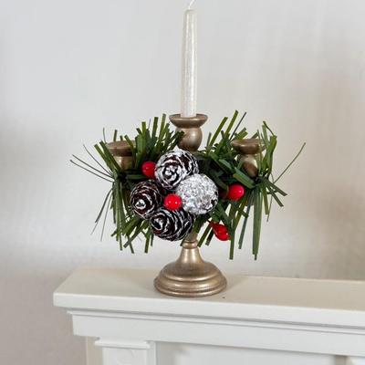 LOT 55M: Byer's Choice - 2012 Santa w/ Toys, 2006 Fireplace w/ Music Stand & A Christmas Carol Puzzle