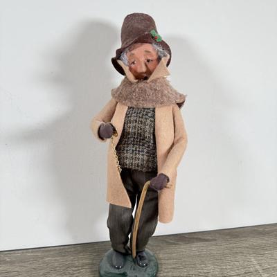 LOT 56M: Byer's Choice Carolers - 2015 Esther's Boyfriend & 2012 Man w/ Pocket Watch