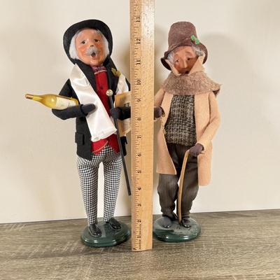 LOT 56M: Byer's Choice Carolers - 2015 Esther's Boyfriend & 2012 Man w/ Pocket Watch