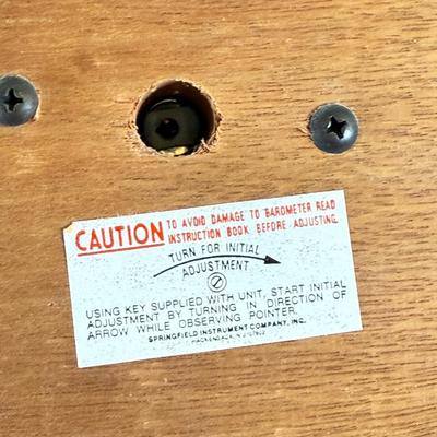 LOT 57M: Vintage Springfield Instrument Company Barometer