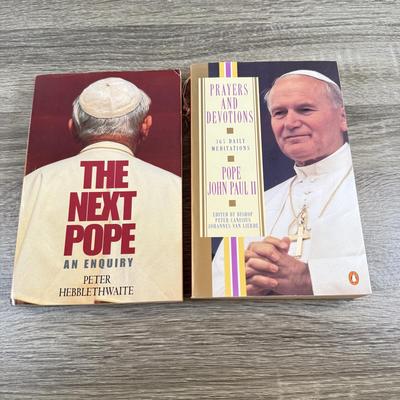 LOT 60M: 1982 Marvel Comics The Life of Pope John Paul II w/ Collection of Books on Historical & Modern Popes and the Vatican