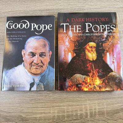 LOT 60M: 1982 Marvel Comics The Life of Pope John Paul II w/ Collection of Books on Historical & Modern Popes and the Vatican