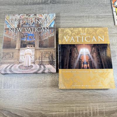 LOT 60M: 1982 Marvel Comics The Life of Pope John Paul II w/ Collection of Books on Historical & Modern Popes and the Vatican