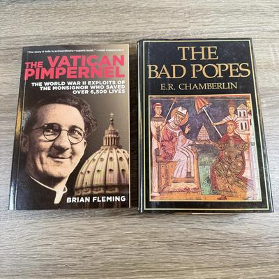 LOT 60M: 1982 Marvel Comics The Life of Pope John Paul II w/ Collection of Books on Historical & Modern Popes and the Vatican