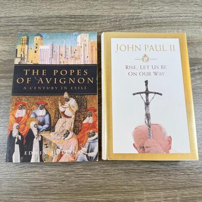 LOT 60M: 1982 Marvel Comics The Life of Pope John Paul II w/ Collection of Books on Historical & Modern Popes and the Vatican