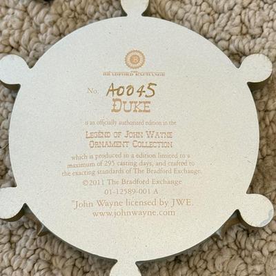 LOT 63M: Large Collection of John Wayne Christmas Tree Ornaments - 2011 Bradford Exchange Legend of John Wayne Ornament Collection...