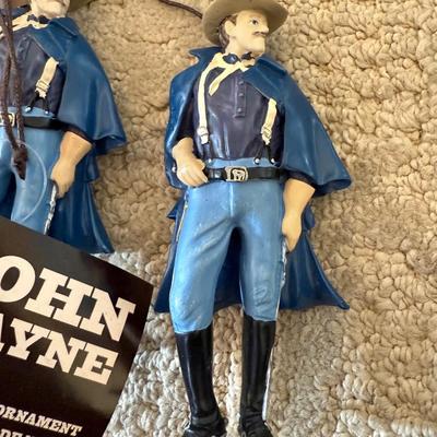LOT 63M: Large Collection of John Wayne Christmas Tree Ornaments - 2011 Bradford Exchange Legend of John Wayne Ornament Collection...