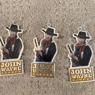 LOT 63M: Large Collection of John Wayne Christmas Tree Ornaments - 2011 Bradford Exchange Legend of John Wayne Ornament Collection...