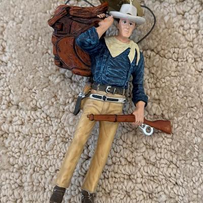 LOT 63M: Large Collection of John Wayne Christmas Tree Ornaments - 2011 Bradford Exchange Legend of John Wayne Ornament Collection...