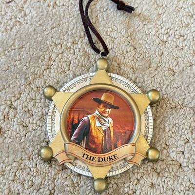 LOT 63M: Large Collection of John Wayne Christmas Tree Ornaments - 2011 Bradford Exchange Legend of John Wayne Ornament Collection...