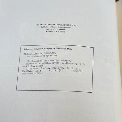 LOT 64M: Collection of Vintage Dickens Books - Limited Edition #100/1000 1954 Christmas ad Dingley Dell, 1928 Memories of My Father by...