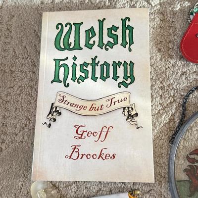 LOT 66M: Wales Flags & Memorabilia Collection incl. 2002 Crosa Welsh Dragon Statue