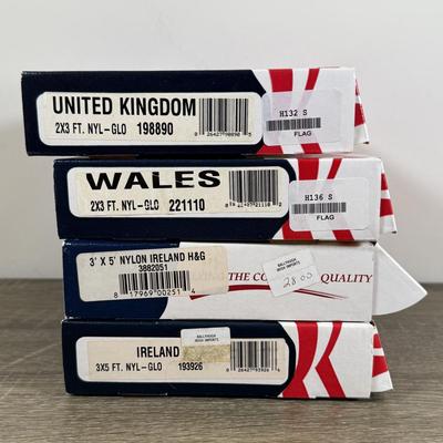 LOT 67M: Collection of Irish & British Nyl-Glo Flags