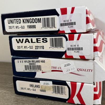 LOT 67M: Collection of Irish & British Nyl-Glo Flags