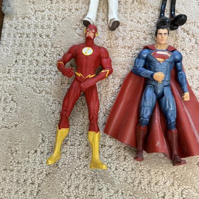 LOT 69L: Collection of Toys, Action Figures, Comics & More - Indiana Jones, DC Comics, Spiderman, Mr. Bean, 1950s Illustrated Classics