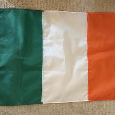 LOT 74M: Ireland Nyl-Glo Flag, Fitzgerald's Irish Turf, Hallmark Keepsake Ornaments w/ Boxes, Irish / Celtic Music CDs & More