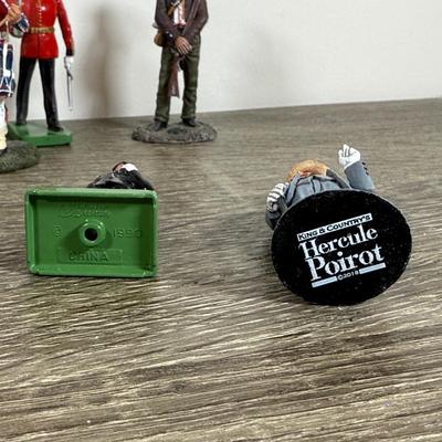 LOT 75M: Mini Metal & More Figurines incl. King & Country - Winston Churchill, HM King Charles III, Rooster Cogburn & Hercule...
