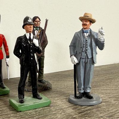 LOT 75M: Mini Metal & More Figurines incl. King & Country - Winston Churchill, HM King Charles III, Rooster Cogburn & Hercule...