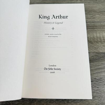 LOT 76M: Folio Society Books - Book of Historical Mysteries, King Arthur: History & Legend by John & Caitlin Matthews, Cover Her...