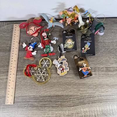 LOT 77M: Collection of Disney Trading Pins & Ornaments incl. Limited Edition Grumpy Ear Hat by Artist Derrick Lirette #1138/6500,...