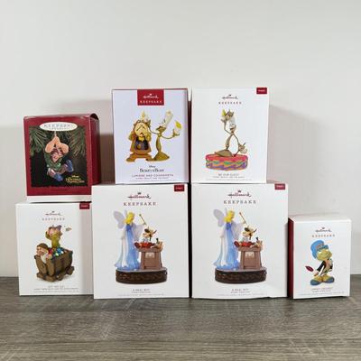 LOT 78M: Disney Hallmark Keepsake Ornaments w/ Boxes - The Hunchback of Notre Dame, Snow White & the Seven Dwarfs & Pinocchio