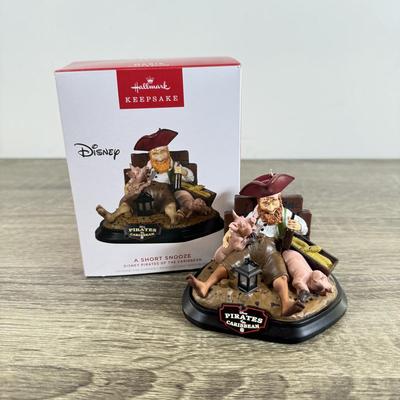 LOT 79M: Disney Hallmark Keepsake Ornaments w/ Boxes - Haunted Mansion, Peter Pan's Flight, Cinderella's Castle,...