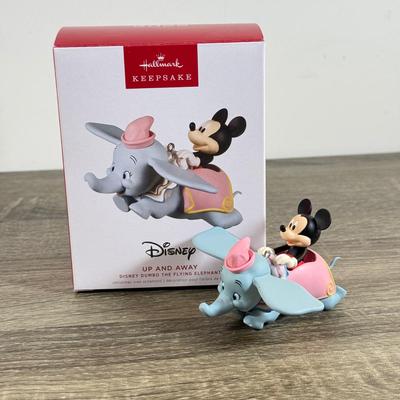 LOT 79M: Disney Hallmark Keepsake Ornaments w/ Boxes - Haunted Mansion, Peter Pan's Flight, Cinderella's Castle,...