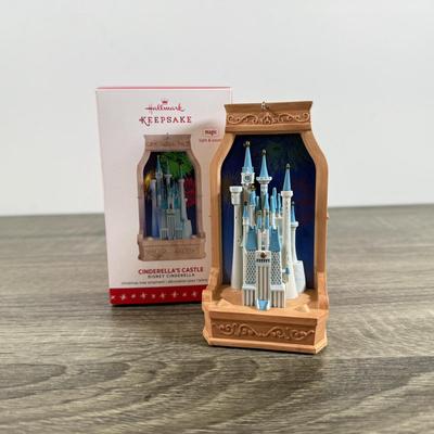 LOT 79M: Disney Hallmark Keepsake Ornaments w/ Boxes - Haunted Mansion, Peter Pan's Flight, Cinderella's Castle,...