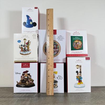LOT 80M: Disney Hallmark Keepsake Ornaments w/ Boxes - Mickey's Christmas Carol, Pirates of the Caribbean, Jazzy All the Way, 100...