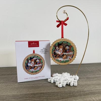 LOT 80M: Disney Hallmark Keepsake Ornaments w/ Boxes - Mickey's Christmas Carol, Pirates of the Caribbean, Jazzy All the Way, 100...