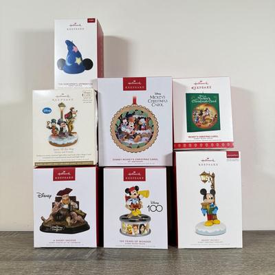 LOT 80M: Disney Hallmark Keepsake Ornaments w/ Boxes - Mickey's Christmas Carol, Pirates of the Caribbean, Jazzy All the Way, 100...
