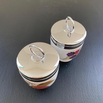 LOT 81 M: Set of 6 Vintage Royal Worcester Porcelain Egg Coddlers