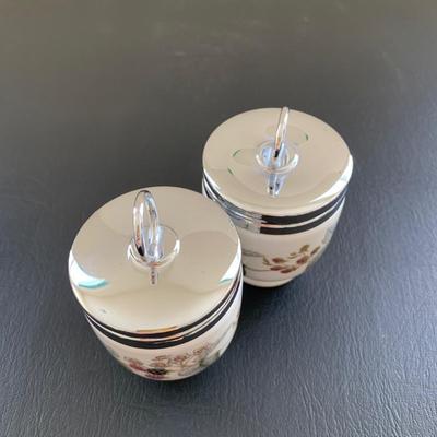 LOT 81 M: Set of 6 Vintage Royal Worcester Porcelain Egg Coddlers