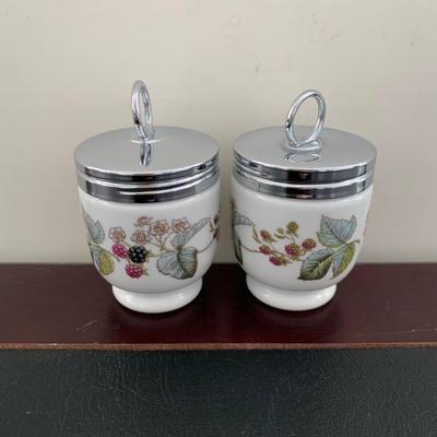 LOT 81 M: Set of 6 Vintage Royal Worcester Porcelain Egg Coddlers