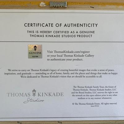 LOT 82 M: Thomas Kinkade Studios Disney Prints: "Mickey And Minnie In London" & "Tinker Bell And Peter Pan Fly To...