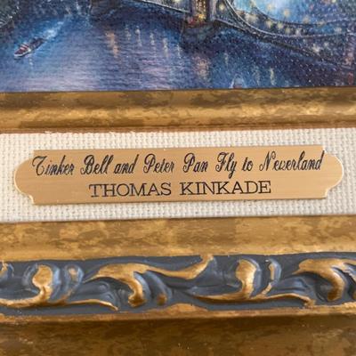 LOT 82 M: Thomas Kinkade Studios Disney Prints: "Mickey And Minnie In London" & "Tinker Bell And Peter Pan Fly To...