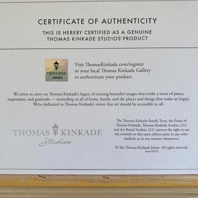 LOT 82 M: Thomas Kinkade Studios Disney Prints: "Mickey And Minnie In London" & "Tinker Bell And Peter Pan Fly To...