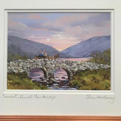 LOT 86 M: Framed & Signed Prints by Tim Moloney based on the Movie "The Quiet Man"; "The Quiet Man Cottage" &...