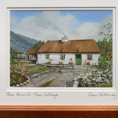 LOT 86 M: Framed & Signed Prints by Tim Moloney based on the Movie "The Quiet Man"; "The Quiet Man Cottage" &...