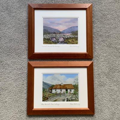 LOT 86 M: Framed & Signed Prints by Tim Moloney based on the Movie "The Quiet Man"; "The Quiet Man Cottage" &...