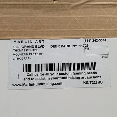 LOT 87 M: Framed Thomas Kinkade Lithograph; "Mountain Paradise"