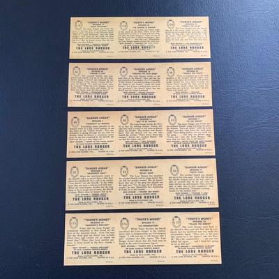 LOT 89 M: The Lone Ranger Collection: Series #8 Color Picture Trading Cards, 1969 "The Legend Of The Lone Ranger With Tonto And...