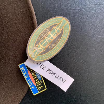 LOT 91 M: Scala Brown Wool Felt Size XL Cowboy Hat & Hats In The Belfry Black Felt Derby Hat Size 7 5/8