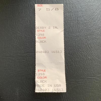 LOT 91 M: Scala Brown Wool Felt Size XL Cowboy Hat & Hats In The Belfry Black Felt Derby Hat Size 7 5/8