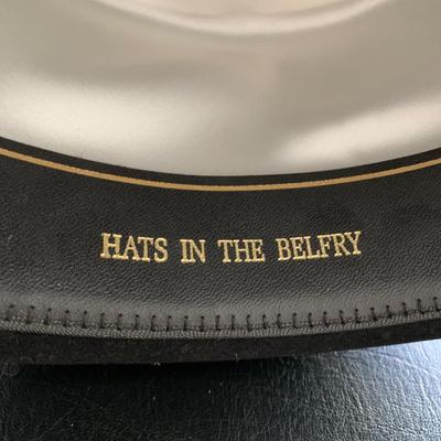 LOT 91 M: Scala Brown Wool Felt Size XL Cowboy Hat & Hats In The Belfry Black Felt Derby Hat Size 7 5/8