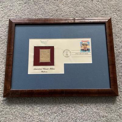LOT 92 M: Framed John Wayne Collection: First Day Issue Stagecoach Stamp, Limited Edition Film Cells, Rio Bravo "Dynamite"...