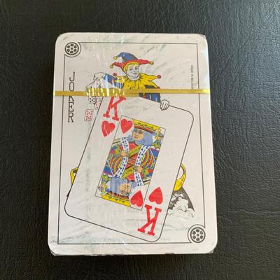 LOT 93 M: John Wayne Collection: 6 oz Stainless Steel Flask, Stamp Lapel Pins, Franklin Mint Collector's Playing Card Set, & More