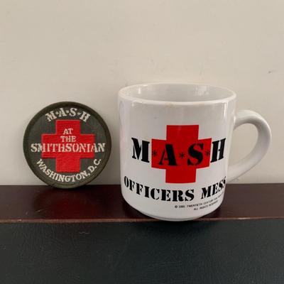 LOT 94 M: M*A*S*H Collection; Coffee Mug, Iron On Patch, DVD's Season 1 - 11, & Framed Infograph