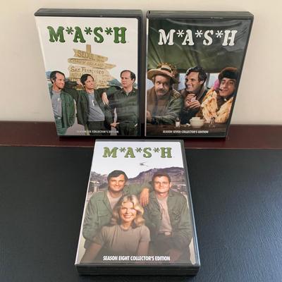 LOT 94 M: M*A*S*H Collection; Coffee Mug, Iron On Patch, DVD's Season 1 - 11, & Framed Infograph