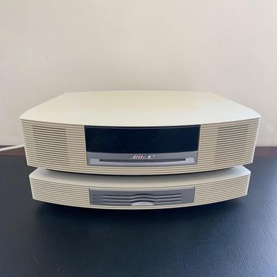LOT 97 M: Bose Wave Music System Model #AWRCC2, Multi CD Changer Accessory, & Remotes